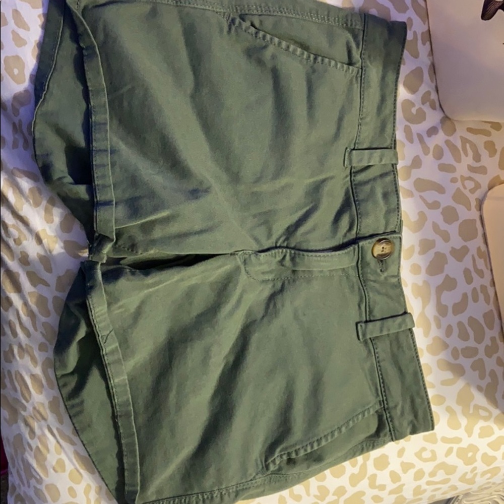 Olive green shorts